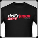 Black Drift Japan shirt featuring the Kanji Speed logo