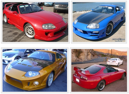 Four examples of the Toyota Supra